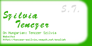 szilvia tenczer business card